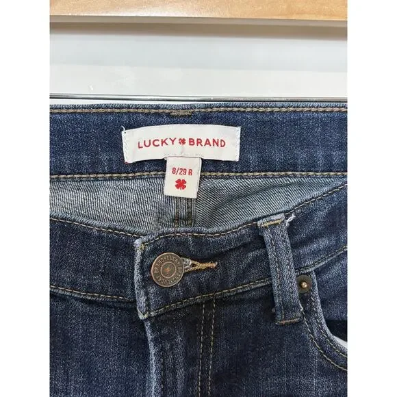 Lucky Brand Sweet Mid Rise Bootcut Jeans Women's Size 8/29R Blue Dark Wash Denim - Picture 5 of 11